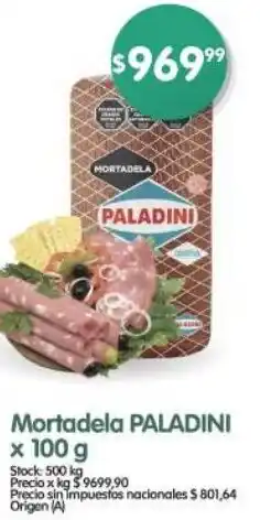 Supermercados Buenos Días Paladini mortadella oferta
