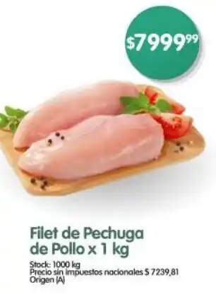 Supermercados Buenos Días Filet de pechuga de pollo oferta