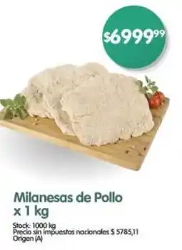 Supermercados Buenos Días Milanesas de pollo oferta