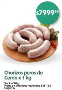 Supermercados Buenos Días Chorizos puros de cerdo oferta
