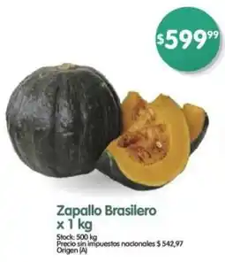Supermercados Buenos Días Zapallo brasilero oferta