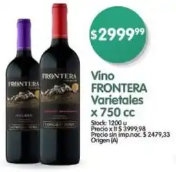 Supermercados Buenos Días Frontera vino varietales oferta