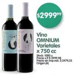Supermercados Buenos Días Omnium vino varietales oferta