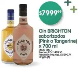 Supermercados Buenos Días Brighton gin saborizados oferta