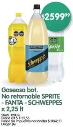 Supermercados Buenos Días Sprite -fanta-schweppes oferta