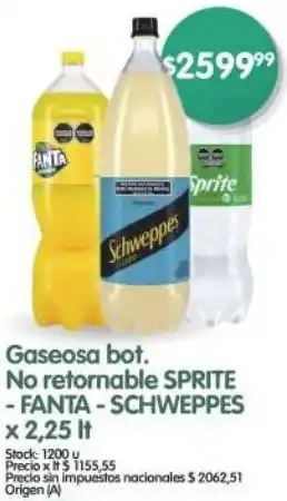 Supermercados Buenos Días Sprite -fanta-schweppes oferta