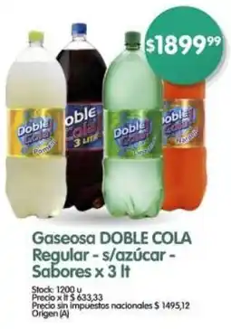 Supermercados Buenos Días Doble cola gaseosa regular-s/azúcar - sabores oferta