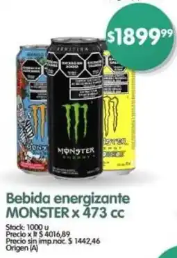 Supermercados Buenos Días Monster bebida energizante oferta