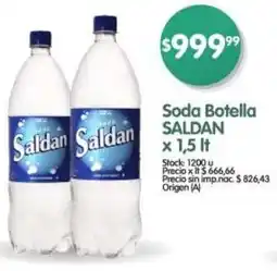 Supermercados Buenos Días Saldan soda botella oferta