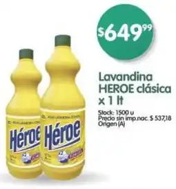 Supermercados Buenos Días Héroe lavandina clásica oferta