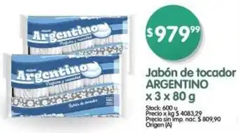 Supermercados Buenos Días Argentino jabón de tocador oferta