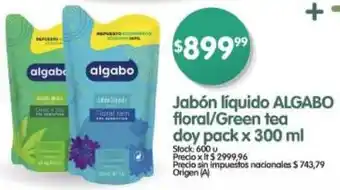 Supermercados Buenos Días Algabo jabón líquido floral/green tea oferta