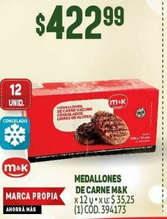 Makro Medallones de carne m&k oferta