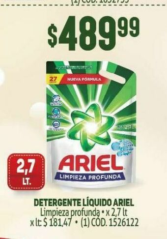 Makro Detergente liquido ariel oferta