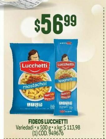 Makro Fideos lucchetti oferta