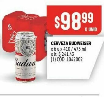 Makro Cerveza budweiser oferta