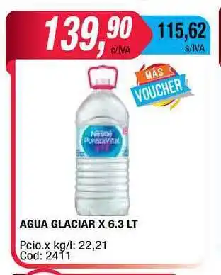 Maxiconsumo Agua Glaciar x 6.3lt oferta