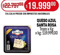 Makro Santa rosa queso azul oferta