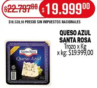 Makro Santa rosa queso azul oferta