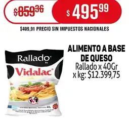 Makro Rallado alimento a base de queso oferta