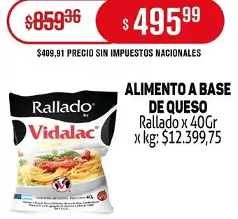Makro Rallado alimento a base de queso oferta