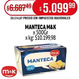 Makro M&K manteca oferta