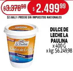Makro La paulina dulce de leche oferta