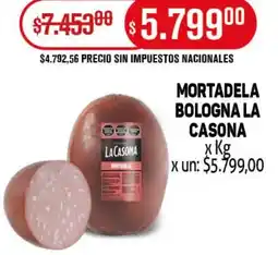 Makro La lacasona mortadela bologna oferta