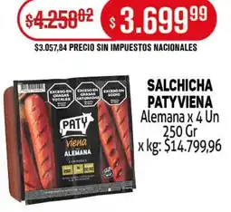 Makro Paty viena salchicha alemana oferta