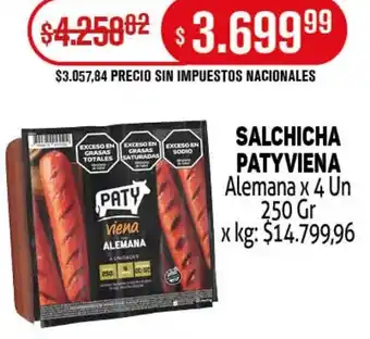 Makro Paty viena salchicha alemana oferta