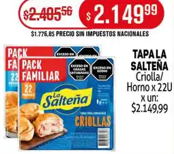 Makro La salteña tapa criolla/ horno oferta