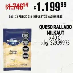 Makro Milkaut queso rallado oferta
