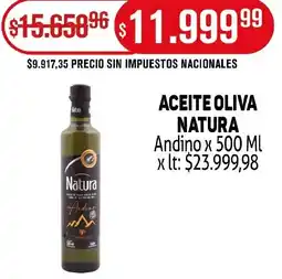Makro natura aceite oliva andino oferta