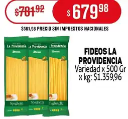 Makro La providencia fideos variedad oferta