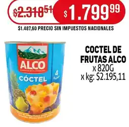 Makro Alco cóctel de frutas oferta