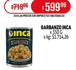 Makro Inca Garbanzos oferta