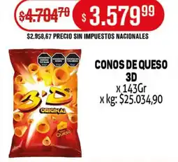 Makro 3D Conos de Queso oferta