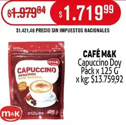 Makro M&K café capuccino doy pack oferta