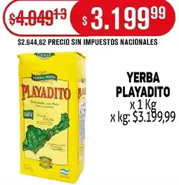 Makro Yerba mate playadito oferta