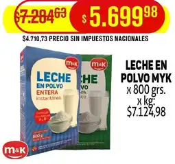 Makro M&K Leche en polvo oferta