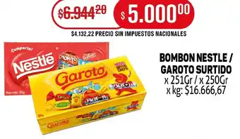 Makro Bombon nestle / garoto surtido oferta