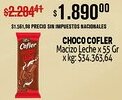 Makro Cofler choco macizo leche oferta