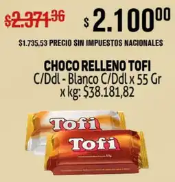 Makro Tofi choco relleno oferta