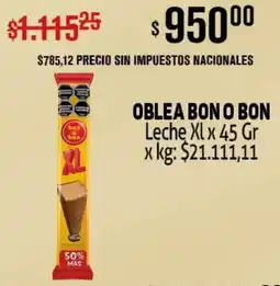 Makro Oblea bono bon leche oferta
