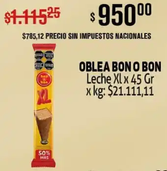 Makro Oblea bono bon leche oferta