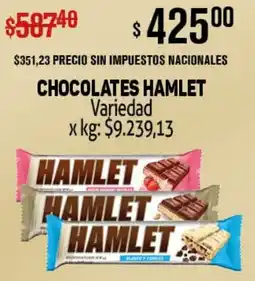 Makro Hamlet chocolates variedad oferta