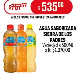 Makro Sierra de los padres agua saborizada variedad oferta