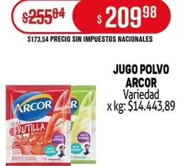 Makro Arcor jugo polvo variedad oferta