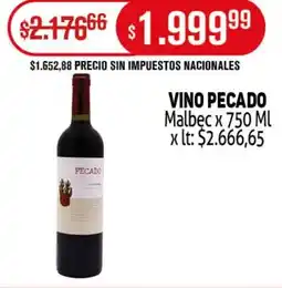 Makro Pecado vino malbec oferta
