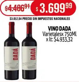 Makro Dadá vino varietales oferta